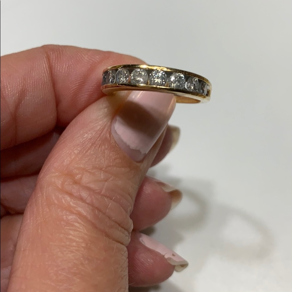 10k yellow 1 carat gold anniversary band